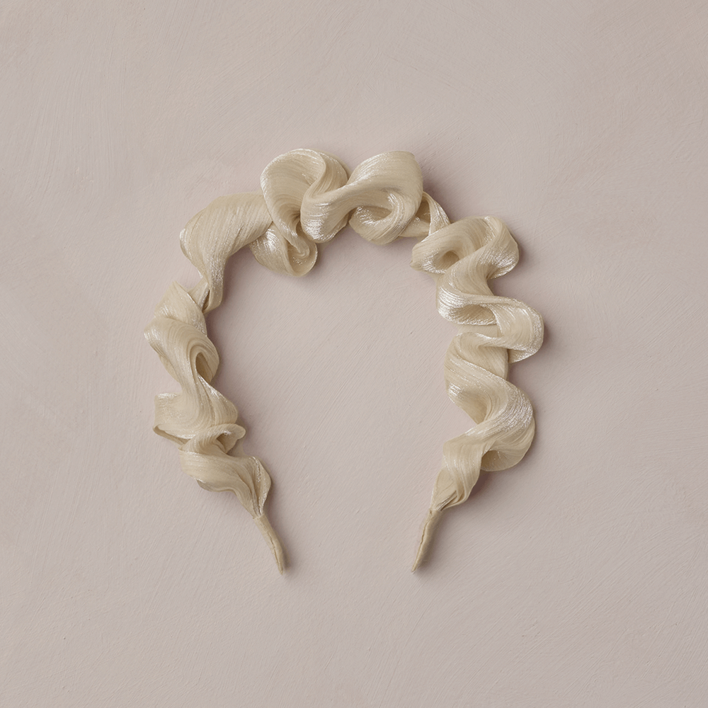 NoraLee Gathered Headband - Ecru