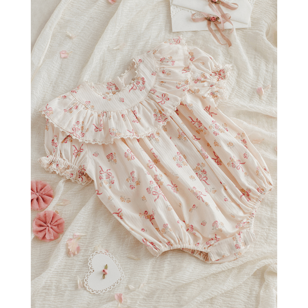 NoraLee Eva Romper - Bow Ditsy | Little Gatherer NZ