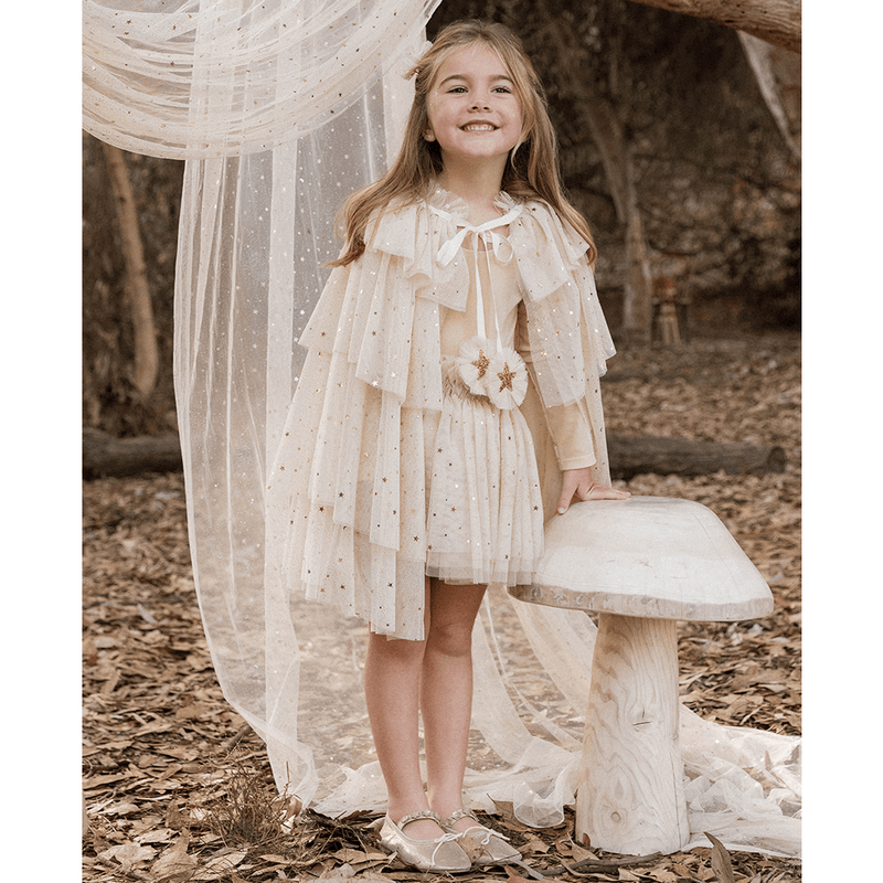 NoraLee Tulle Cape - Champagne Stars
