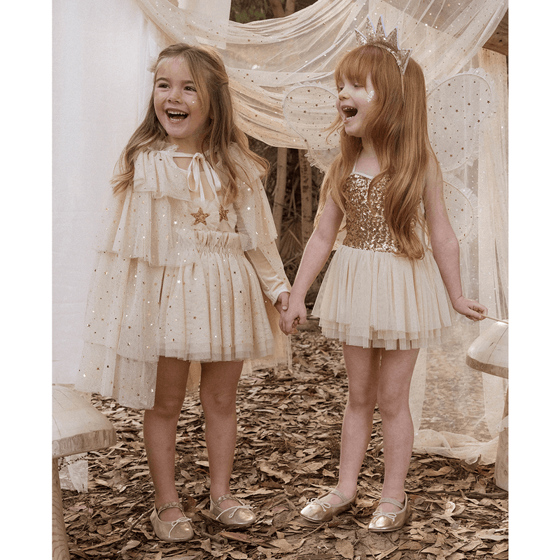 NoraLee Tulle Cape - Champagne Stars