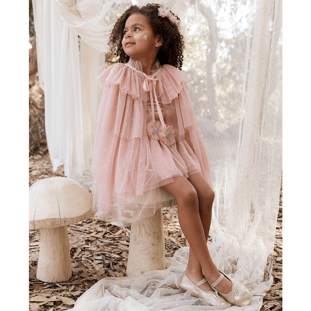 NoraLee Tulle Cape - Rose