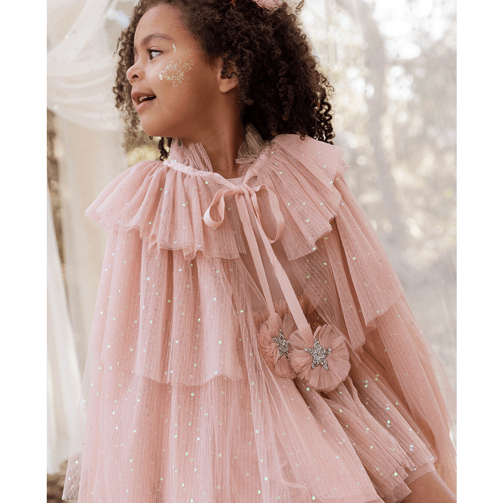 NoraLee Tulle Cape - Rose