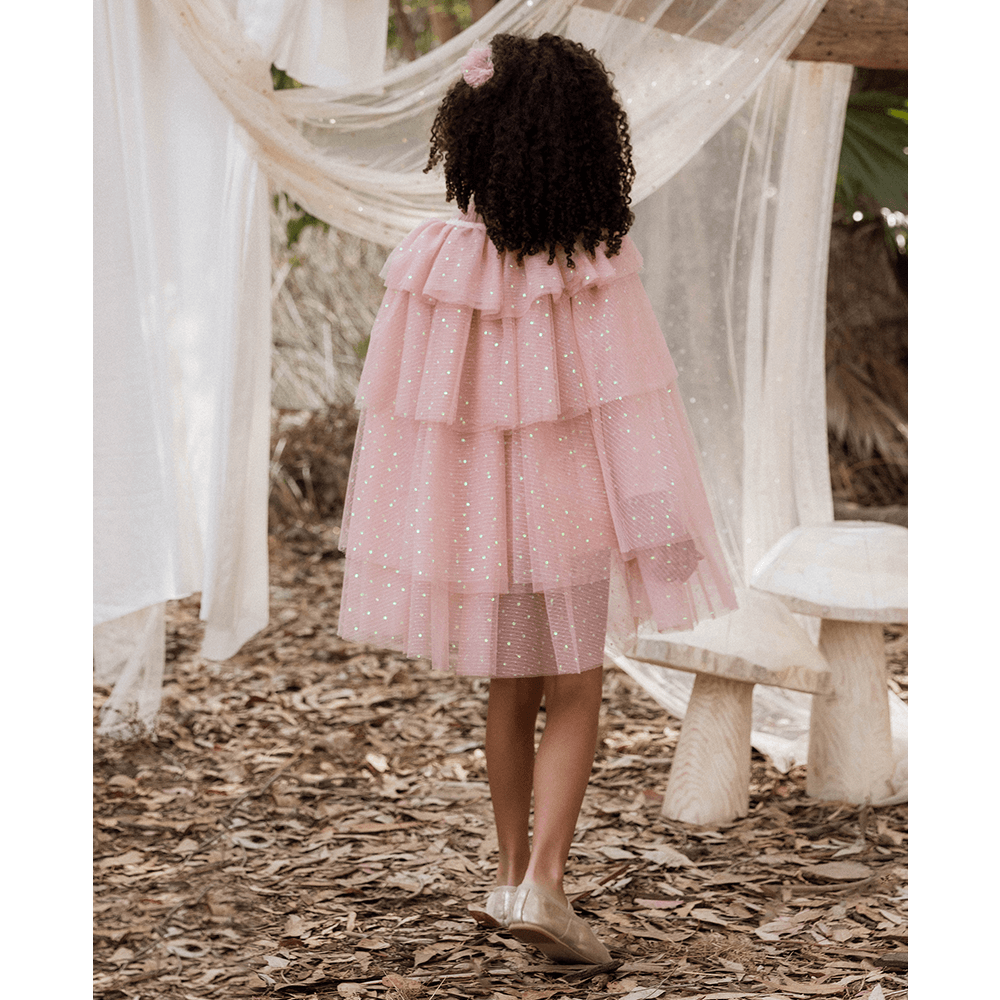 NoraLee Tulle Cape - Rose