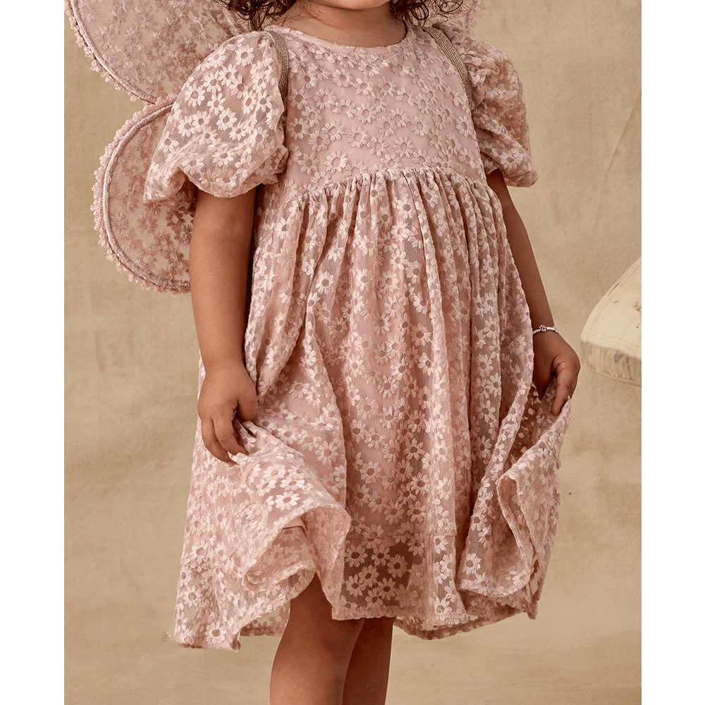 NoraLee Wings -  Rose Embroidered Daisy