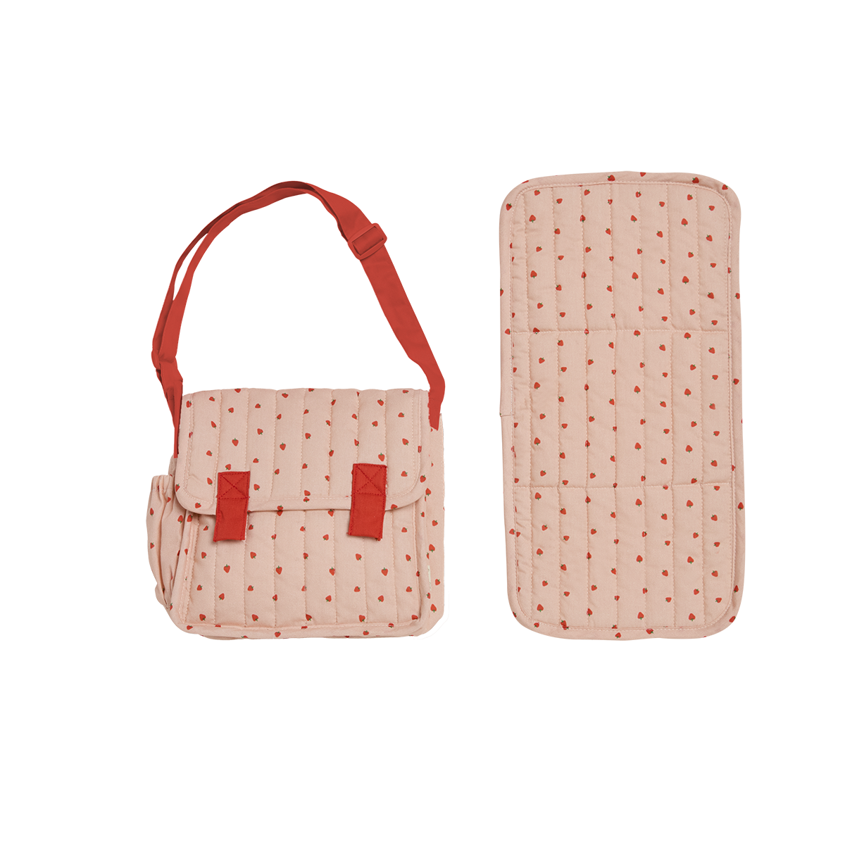Olli Ella Carrie Convertible Changing Set - Strawberry
