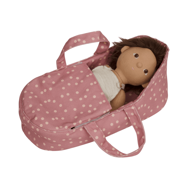 Olli Ella Dinkum Doll Carry Cot - Polka Dot