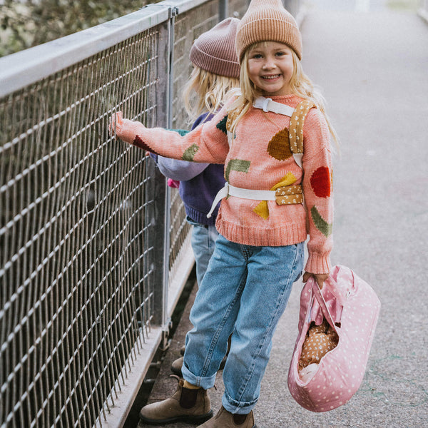 Olli Ella Dinkum Doll Carry Cot - Polka Dot