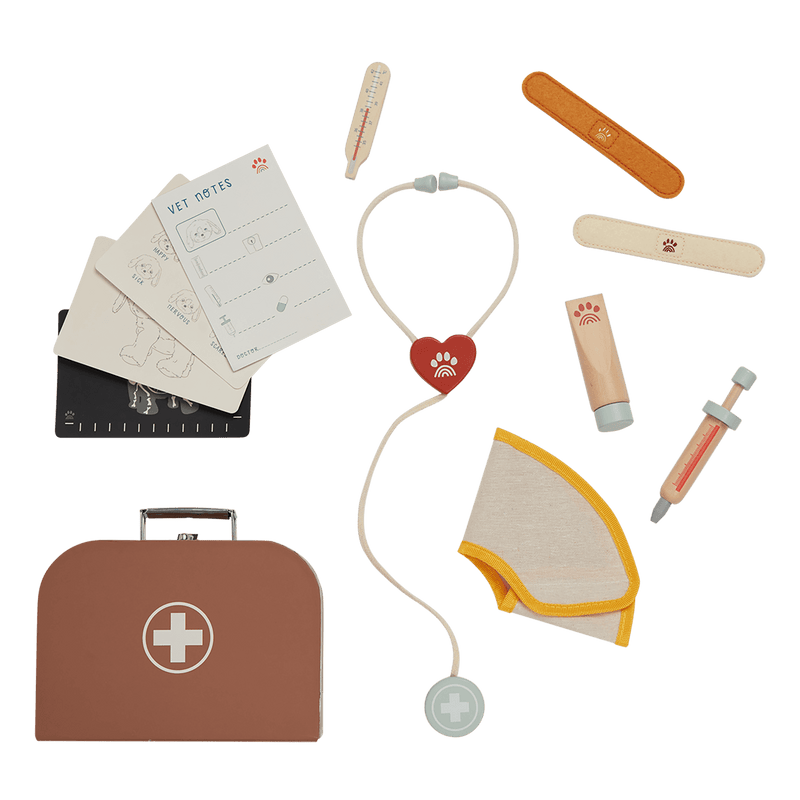Olli Ella Dinkum Dog Vet Set - Clay