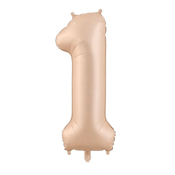 Little Sunday Number One Balloon - Caramel