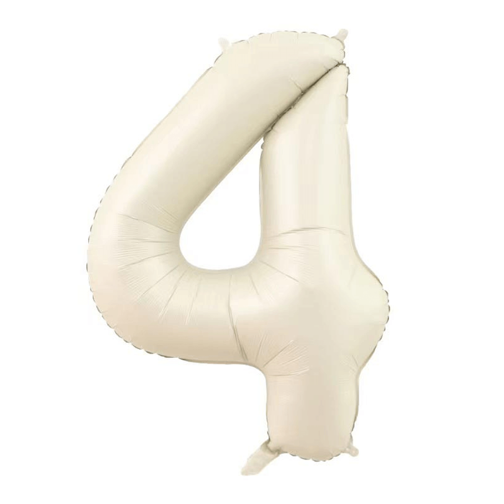 Little Sunday Number Four Balloon - Cream