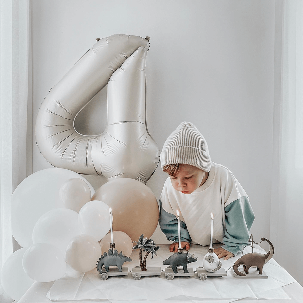 Little Sunday Number Four Balloon - Cream