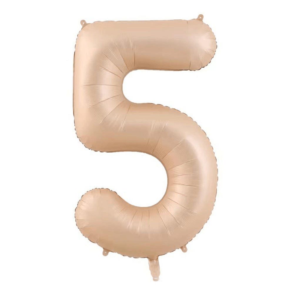 Little Sunday Number Five Balloon - Caramel