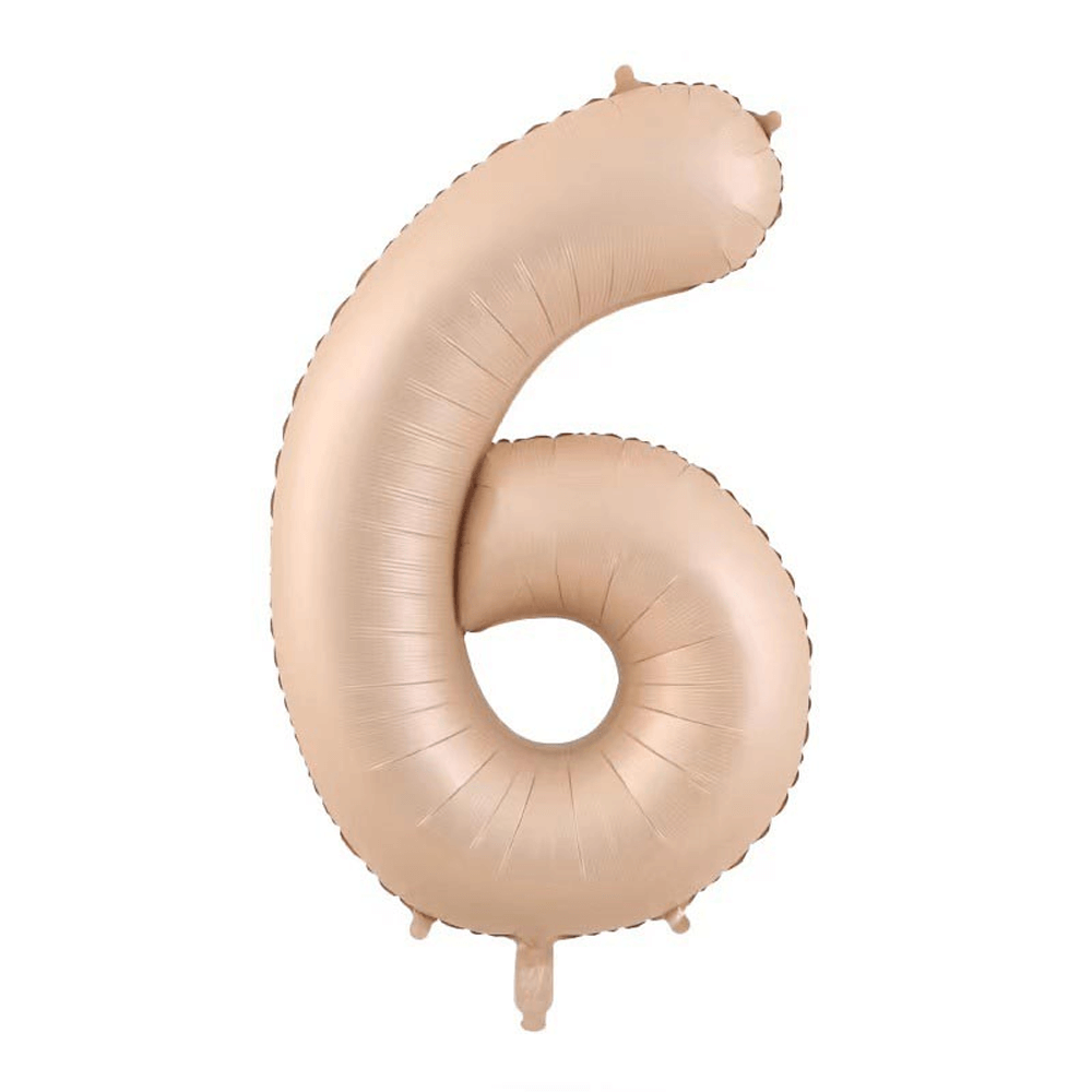Little Sunday Number Six Balloon - Caramel