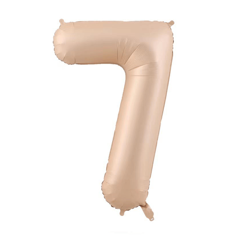 Little Sunday Number Seven Balloon - Caramel