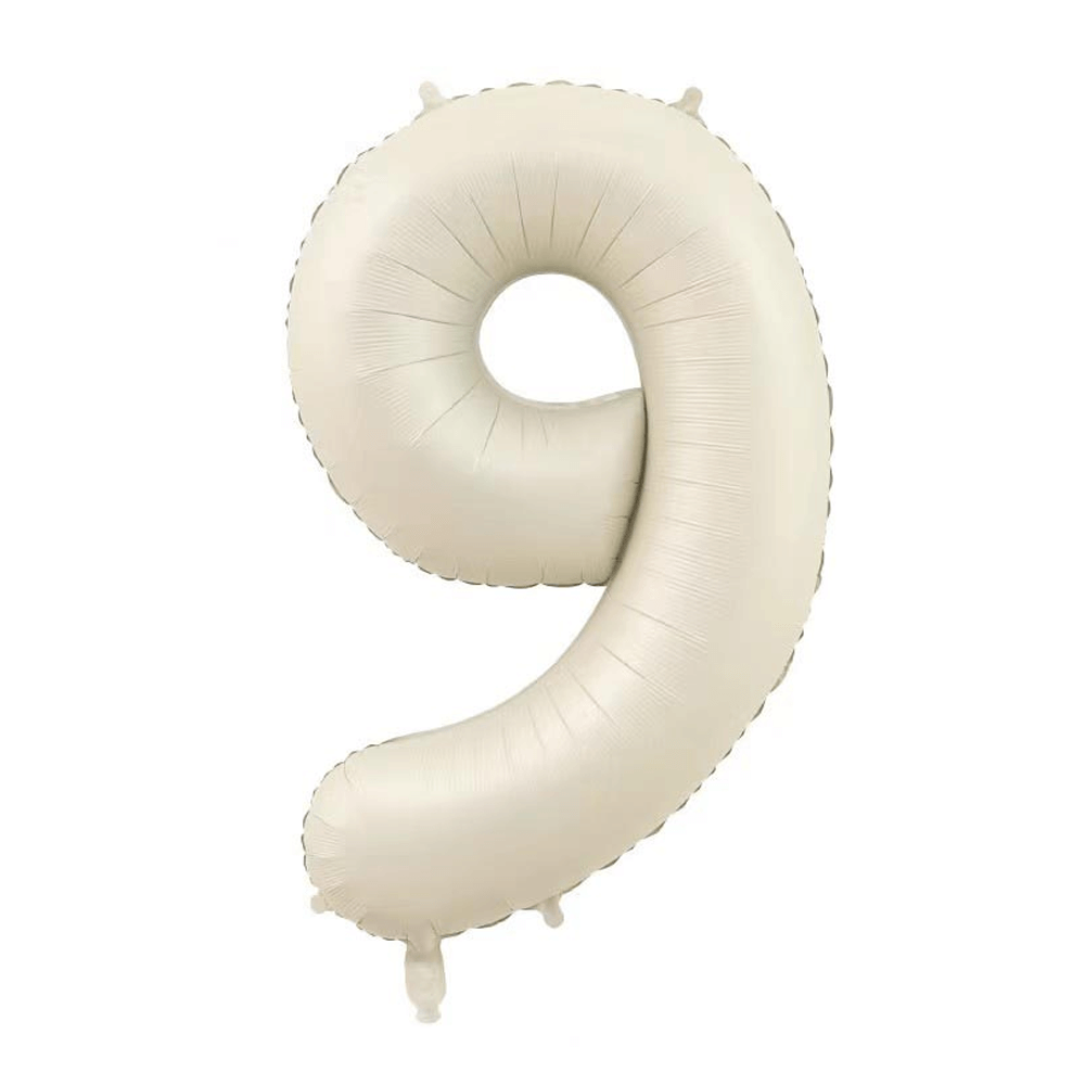 Little Sunday Number Nine Balloon - Cream