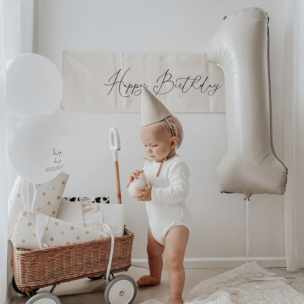 Little Sunday Number One Balloon - Cream