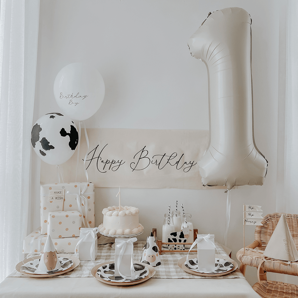 Little Sunday Number One Balloon - Caramel