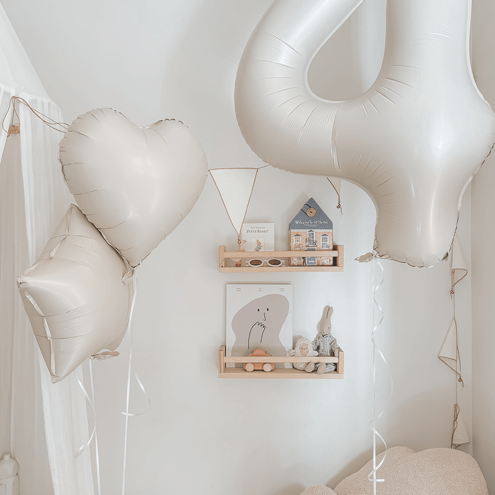 Little Sunday Number Four Balloon - Caramel