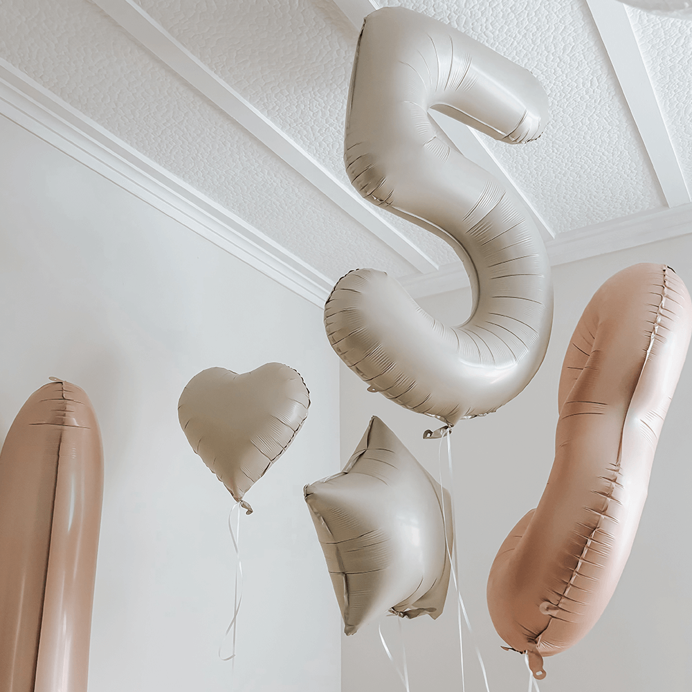 Little Sunday Number Five Balloon - Caramel