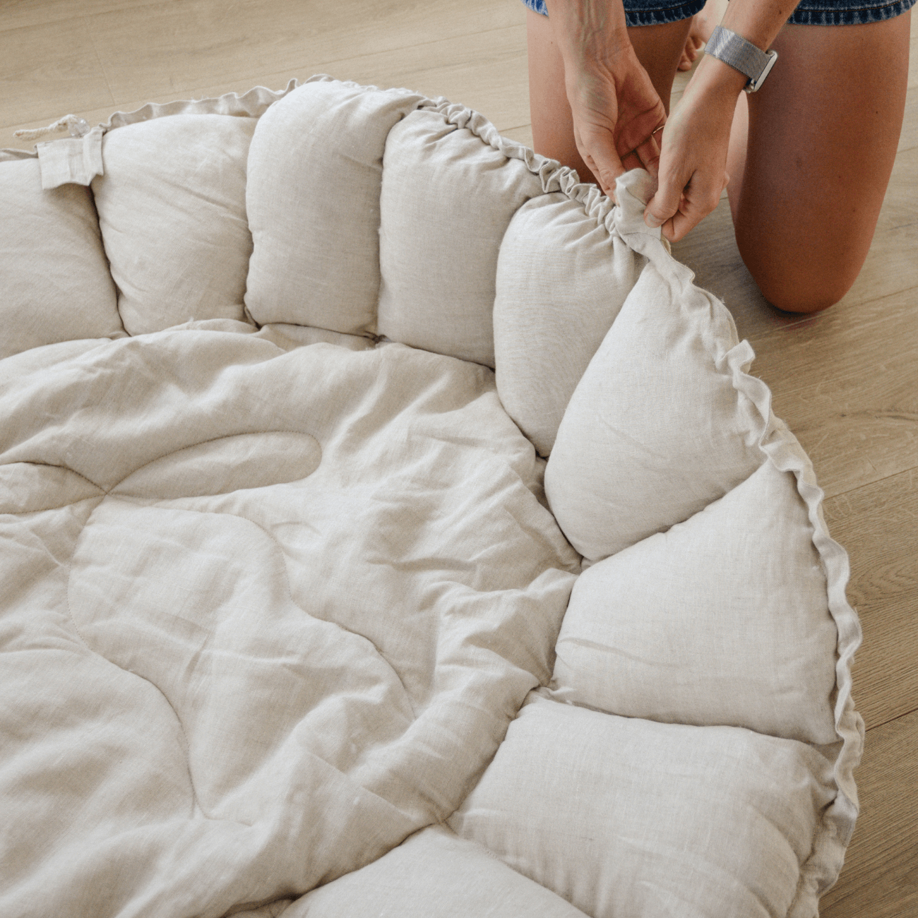 Little Luxury Plush Organic Playmat - Oat