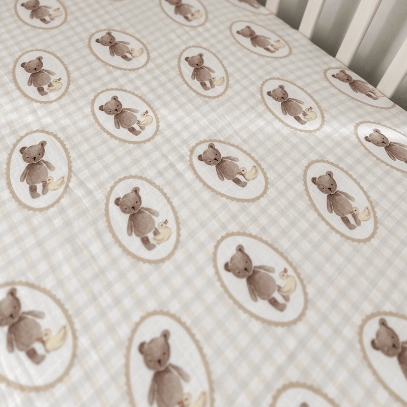 Pop Ya Tot Fitted Cot Sheet - Ted & Duck