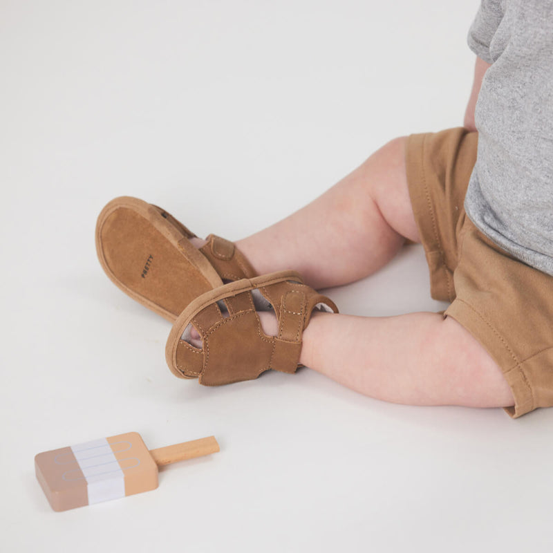 Pretty Brave Milo Baby Sandal - Tan