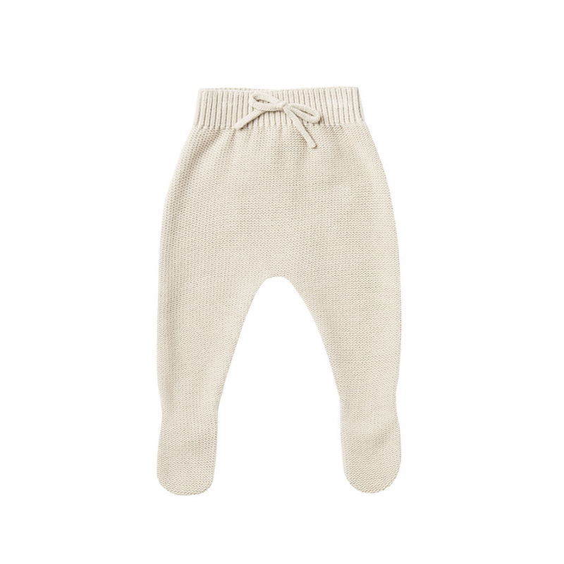 Quincy Mae Footed Knit Pant - Natural