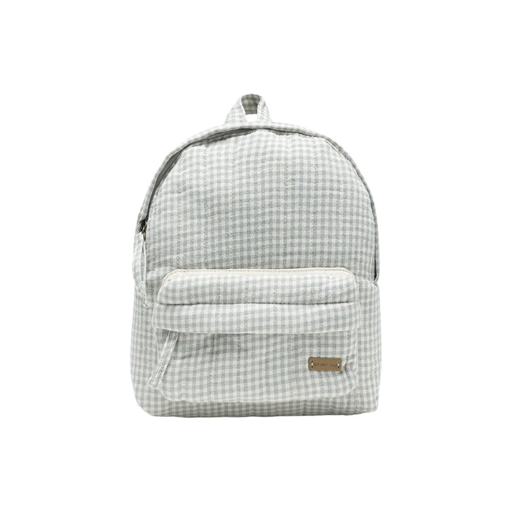 Quincy Mae Mini Backpack - Blue Gingham