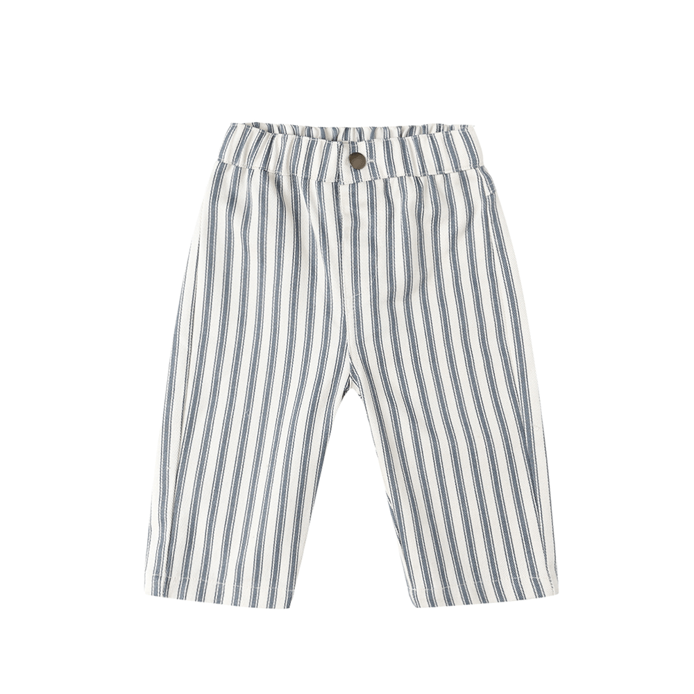 Quincy Mae Grayson Pant - Ocean Pinstripe