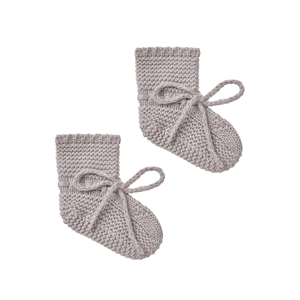 Quincy Mae Knit Booties Lavender Little Gatherer NZ Childrens Boutique