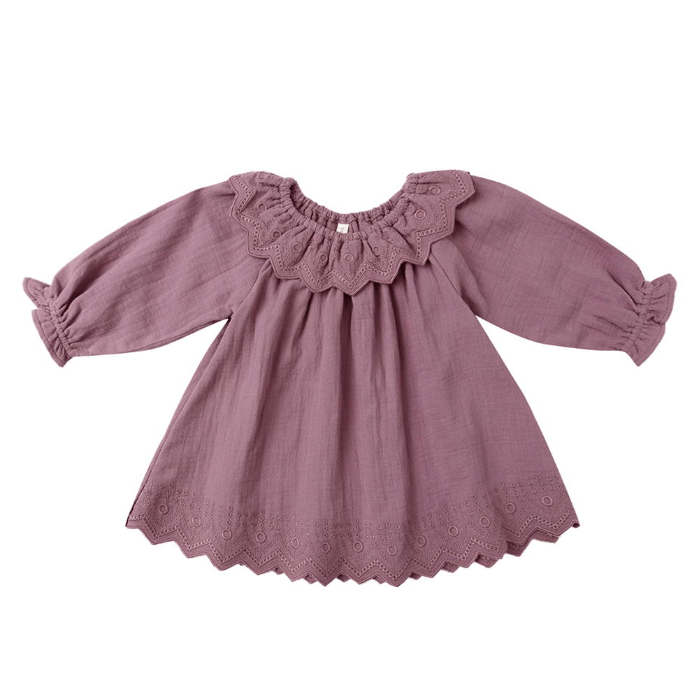 Quincy Mae Long Sleeve Isla Dress - Mulberry