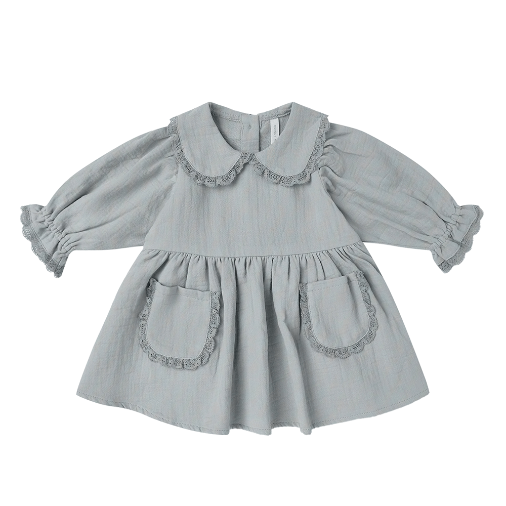 Quincy Mae Marisol Dress - Steel Blue