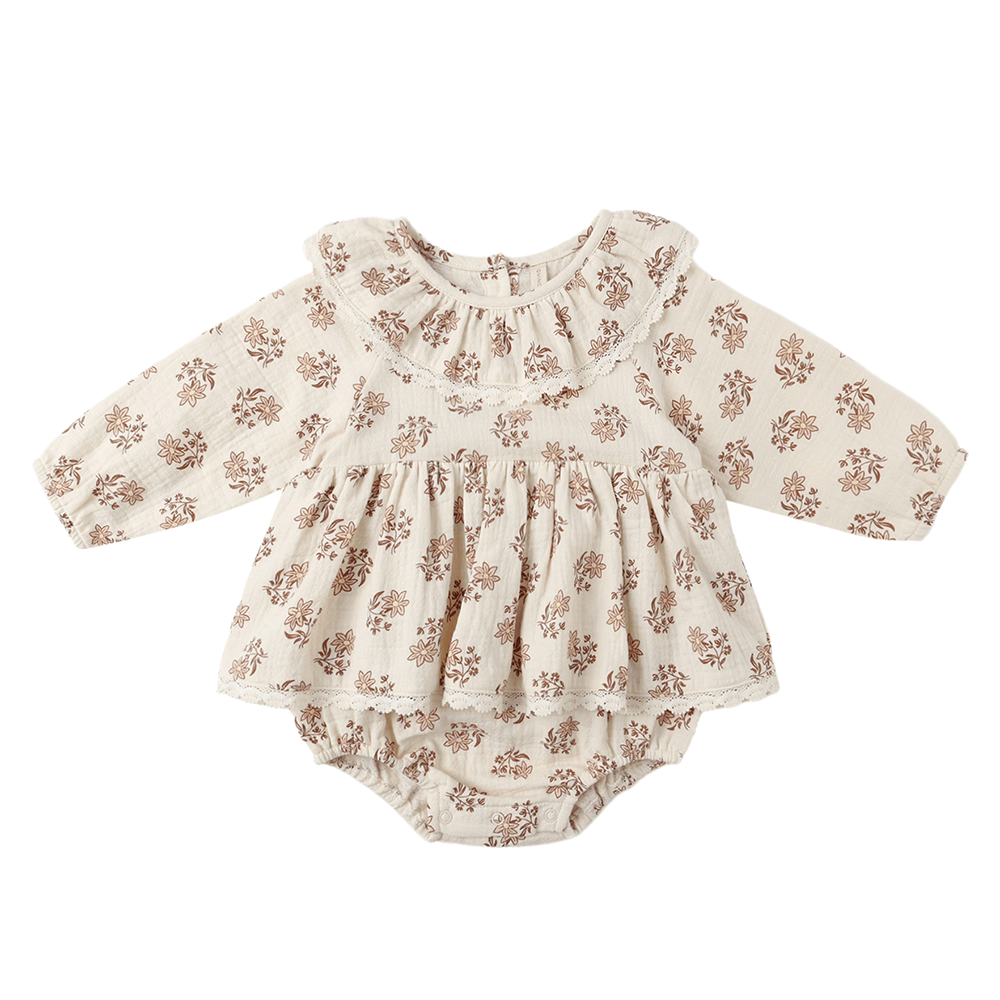 Quincy Mae Thalia Romper - Daylily