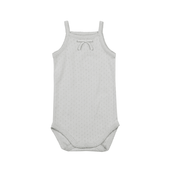 Quincy Mae Pointelle Tank Bodysuit - Cloud