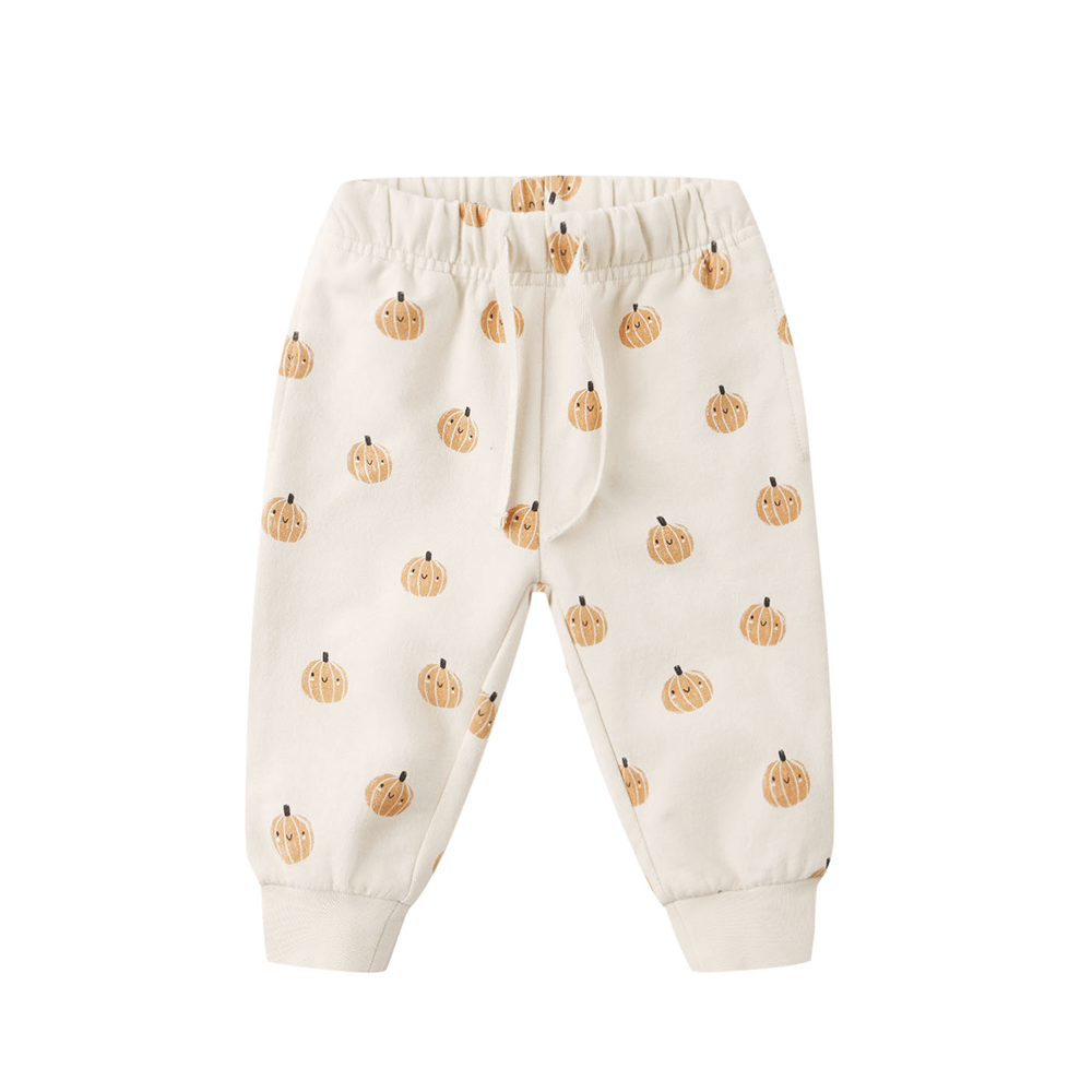 Quincy Mae Relaxed Fleece Sweatpant - Smiley Pumpkins