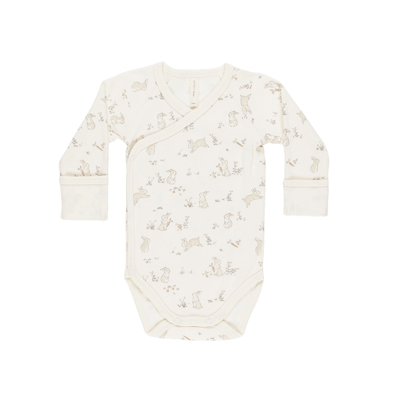 Quincy Mae Side Snap Bodysuit - Bunnies