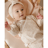 Quincy Mae Wrap Top & Footed Pant Set - Primrose
