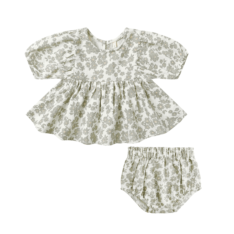 Quincy Mae Francy Set - Green Floral