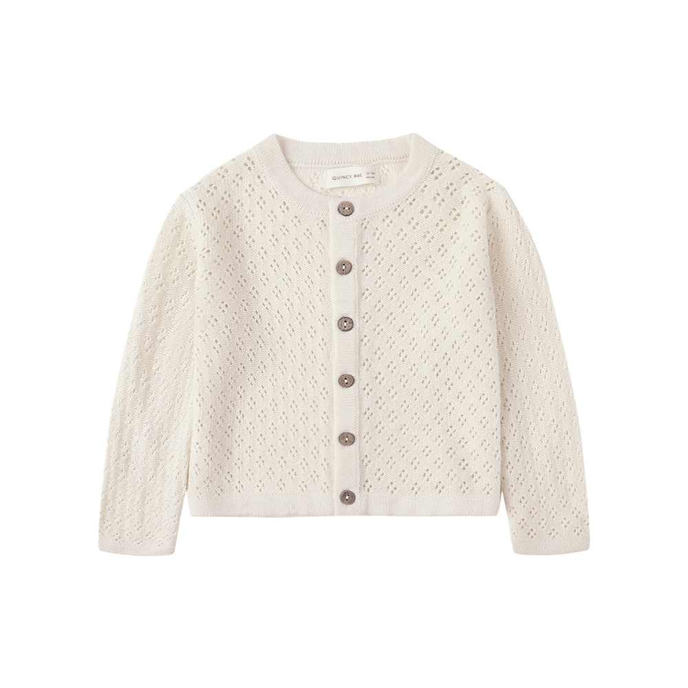 Quincy Mae Knit Cardigan - Natural