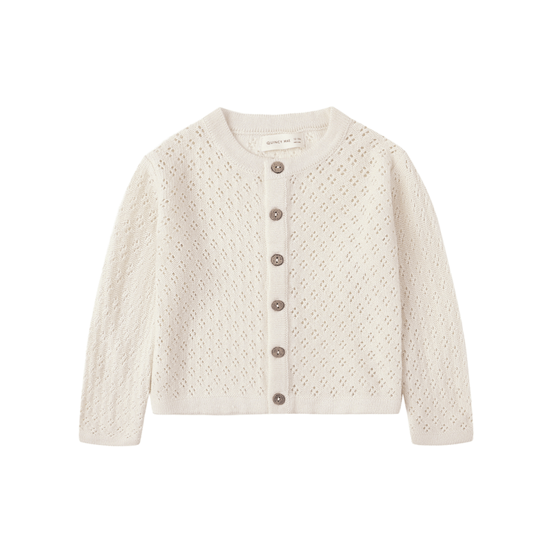Quincy Mae Knit Cardigan - Natural