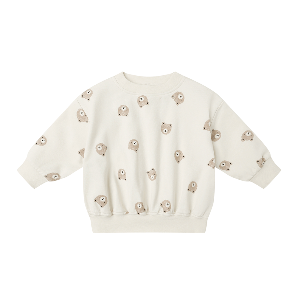 Quincy Mae Relaxed Sweatshirt - Brown Bear
