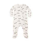 Quincy Mae Bamboo Zip Footie - Bats
