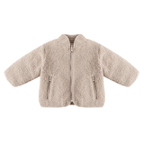 Quincy Mae Shearling Zip Jacket - Oat