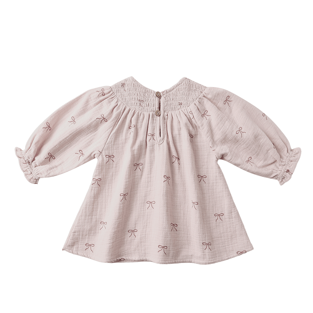 Quincy Mae V Smocked Dress - Bows