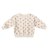 Quincy Mae Velour Relaxed Sweatshirt - Holly Berry