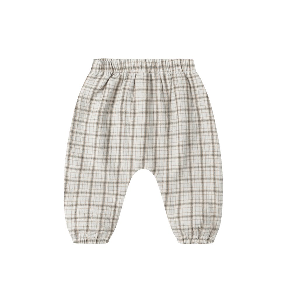 Quincy Mae Woven Pant - Blue Plaid