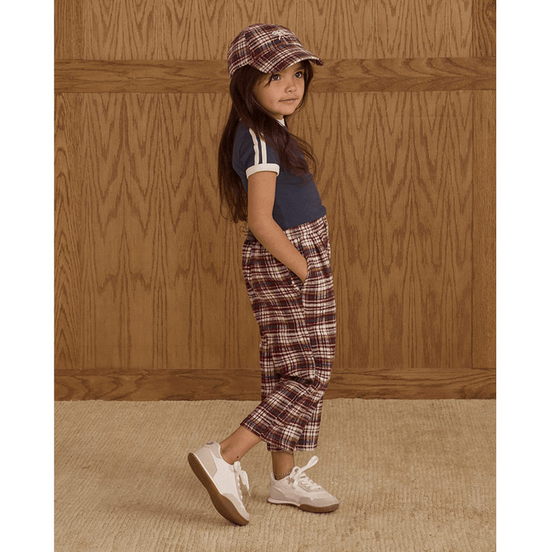 Rylee + Cru  Brooklyn Trouser - Burgundy Plaid