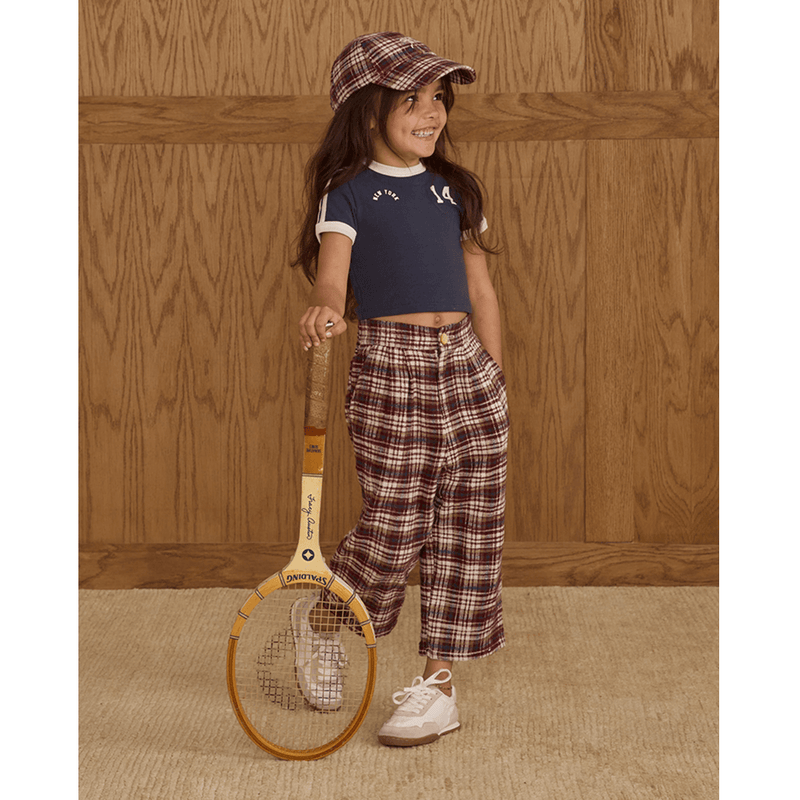 Rylee + Cru  Brooklyn Trouser - Burgundy Plaid