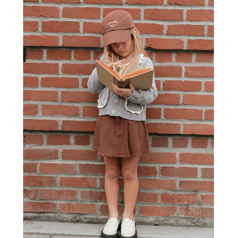 Rylee + Cru Collared Cardigan - Dusty Blue