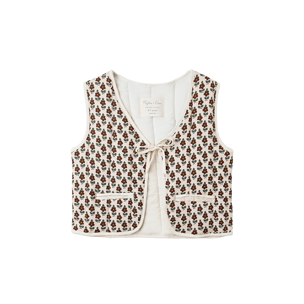 Rylee + Cru Quilted Vest - Harvest Floral